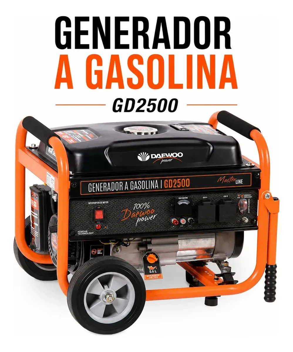Generador Eléctrico A Gasolina 2000w 4 Tiempo Monocilindrico