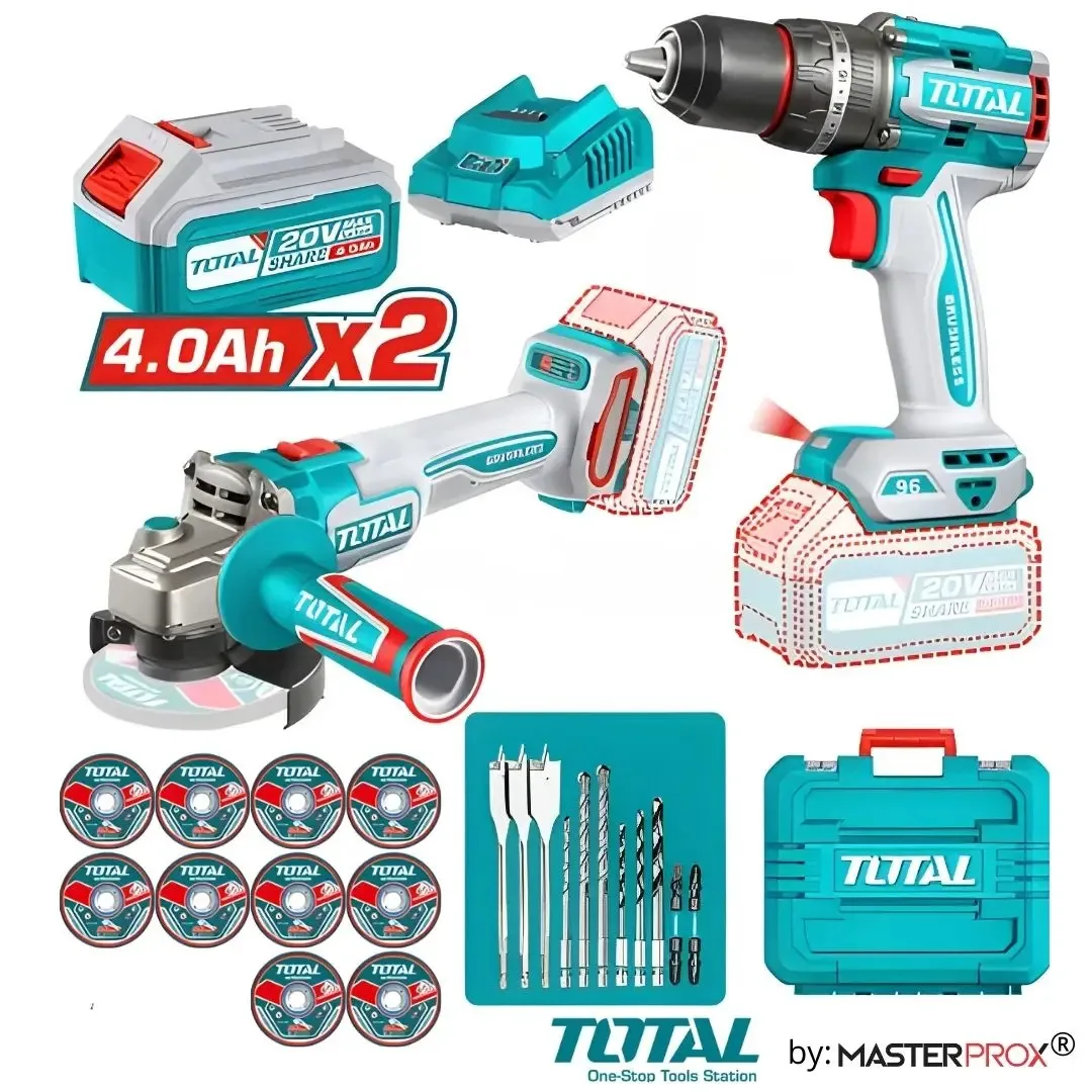 Cmb Taladro Percutor/esmeril Angular Total Tools Tosli241298 Premium By Master Prox®
